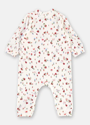 Up Baby - Macacão Bebê Menina Suedine Estampado - UP BABY