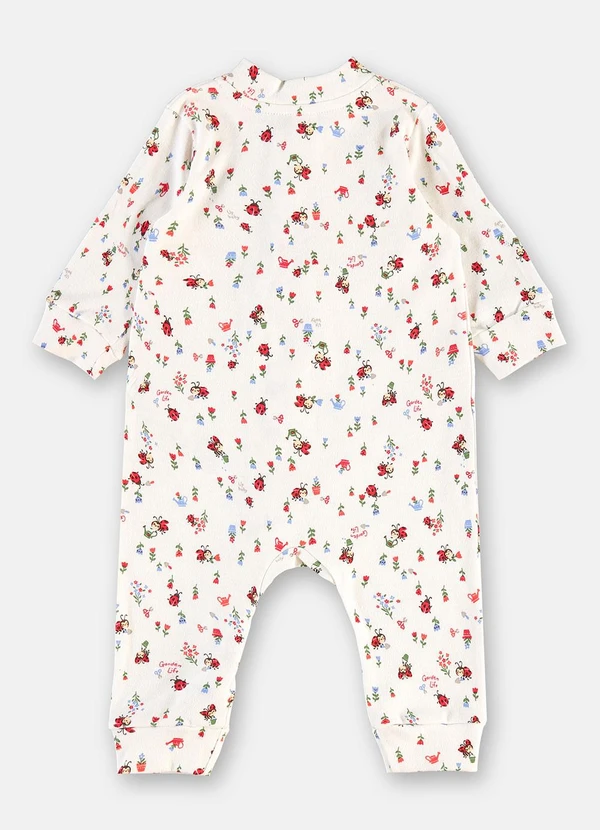 Up Baby - Macacão Bebê Menina Suedine Estampado 2
