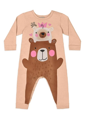 Quimby - Macacão Bebê Molecotton Urso Marrom - QUIMBY