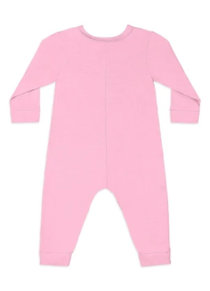 Quimby - Macacão Bebê Molecotton Urso Rosa - QUIMBY