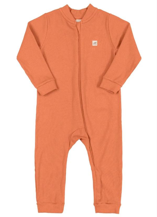 Up Baby - Macacão Bebê Nature Laranja