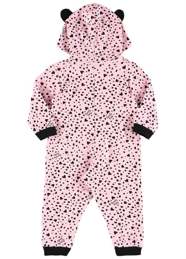 Quimby - Macacão Bebê Peluciado Rosa 2