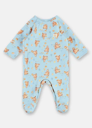 Up Baby - Macacão Bebê Suedine Pezinho Estampado - UP BABY