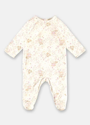 Up Baby - Macacão Bebê Suedine Pezinho Estampado - UP BABY