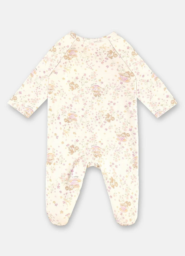 Up Baby - Macacão Bebê Suedine Pezinho Estampado 3