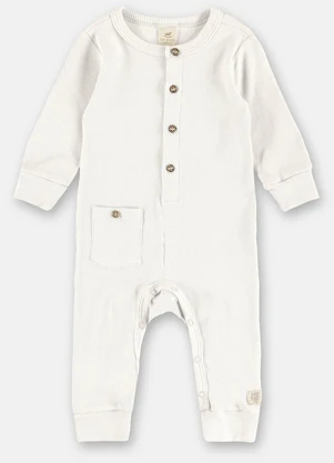 Up Baby - Macacão Bebê Sustentável Branco - UP BABY
