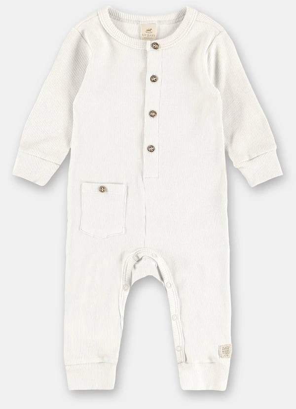 Up Baby - Macacão Bebê Sustentável Branco