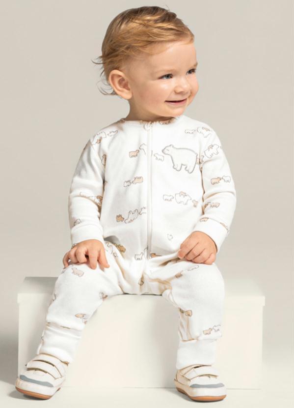 Brandili Baby - Macacão Bebê Unissex de Ursinho Polar Natural