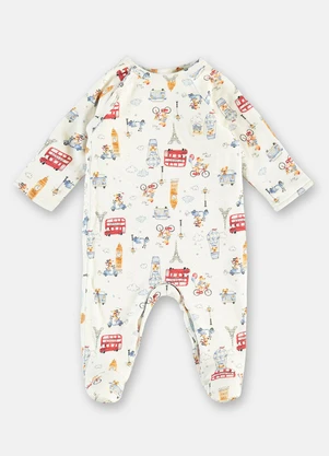 Up Baby - Macacão Bebê Unissex Pezinho Estampado - UP BABY