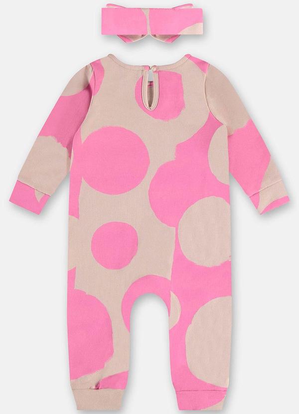 Up Baby - Macacão Bolinhas para Bebê Menina Rosa 3