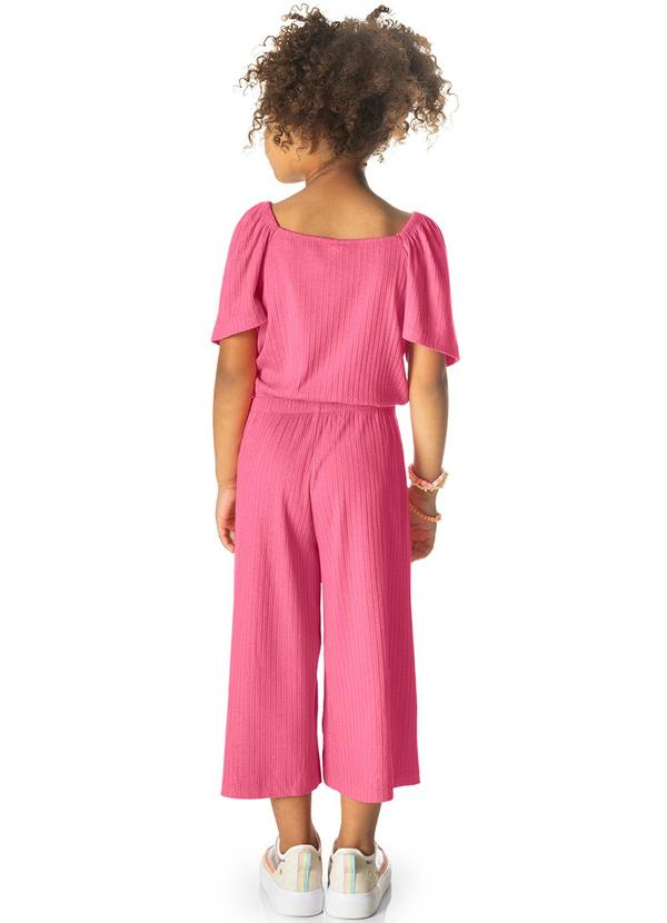 Rovi Kids - Macacão Canelado Infantil Pantarcourt Rosa 2