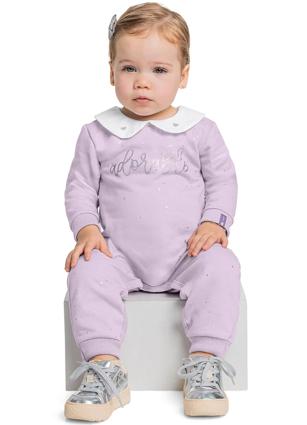 Quimby - Macacão com Glitter para Bebê Roxo