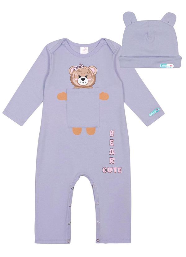 Abrange - Macacão com Gorro Baby Roxo 1