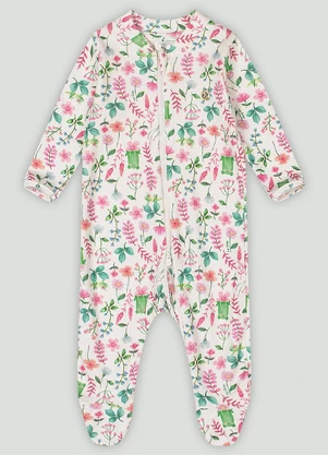 Macacão Comfy para Bebê Menina Up Baby Branco - UP BABY