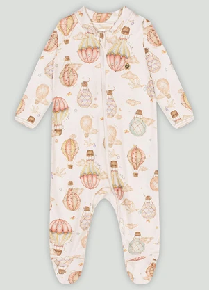 Up Baby - Macacão Comfy para Bebê Menina Branco - UP BABY