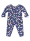 Quimby - Macacão Cotton Felpado Estampa Azul - variação:  
