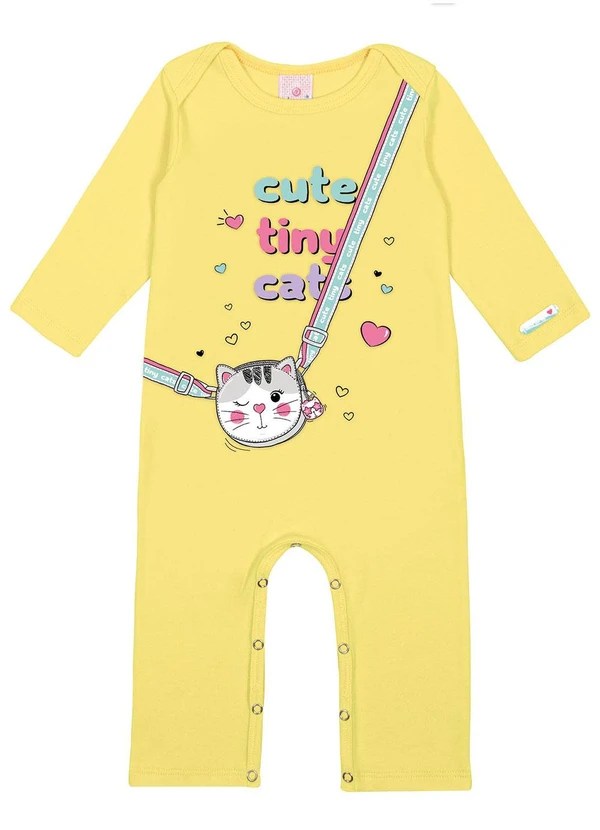 Abrange - Macacão Cut Baby Amarelo