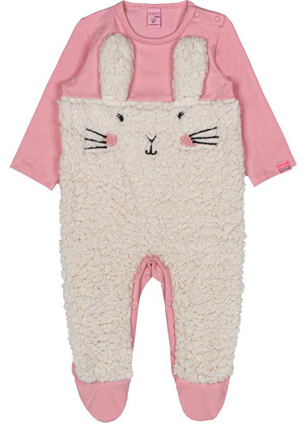 Momi - Macacão de Menina Coelho Rosa