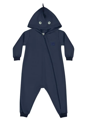 Quimby - Macacão em Moletom Unissex para Bebê Azul - QUIMBY