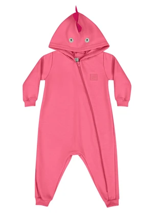 Quimby - Macacão em Moletom Unissex para Bebê Rosa - QUIMBY