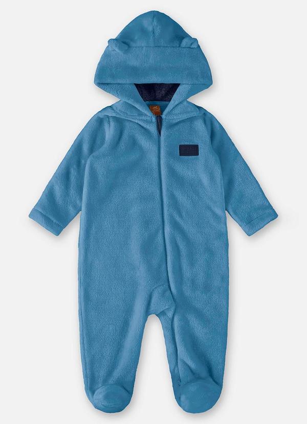 Up Baby - Macacão em Pu Unissex para Bebê Azul 2