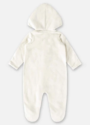Up Baby - Macacão em Pu Unissex para Bebê Off White - UP BABY