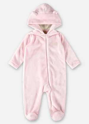 Up Baby - Macacão em Pu Unissex para Bebê Rosa - UP BABY