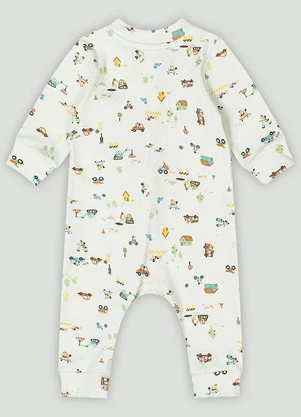 Macacão em Suedine para Bebê Menino Up Baby Verde - UP BABY