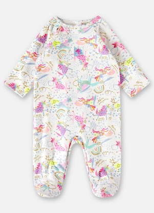 Up Baby - Macacão em Suedine Unissex Bebê Branco - UP BABY