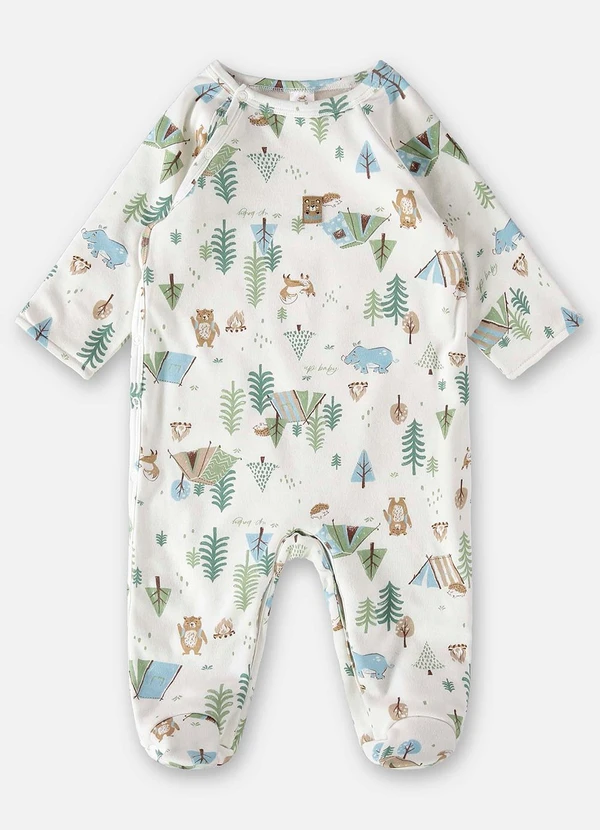 Up Baby - Macacão em Suedine Unissex Bebê Branco 2