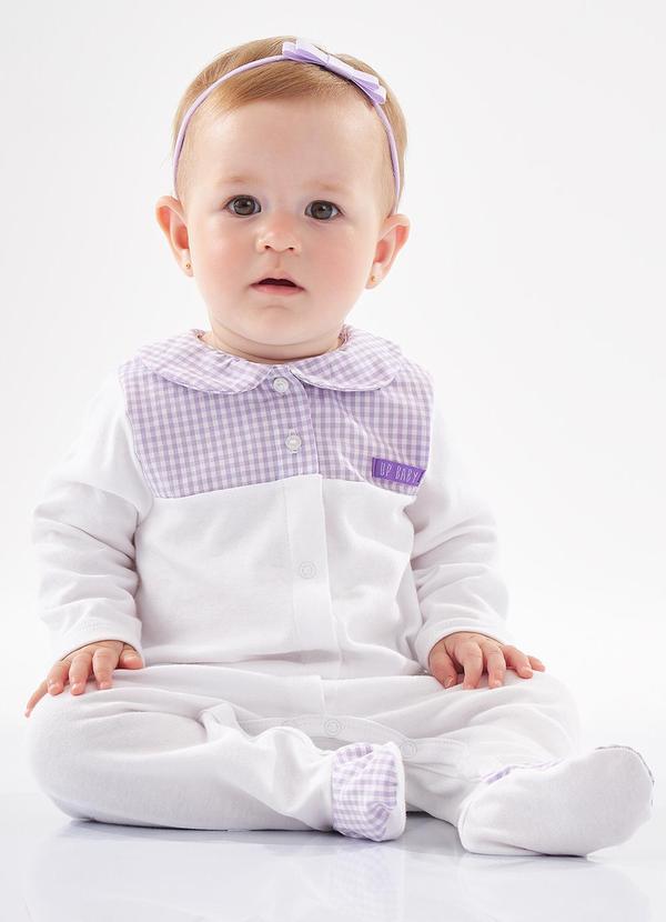 Up Baby - Macacão Essentials Menina Bebê Branco