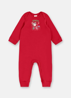Up Baby - Macacão Essentials Suedine Vermelho - UP BABY