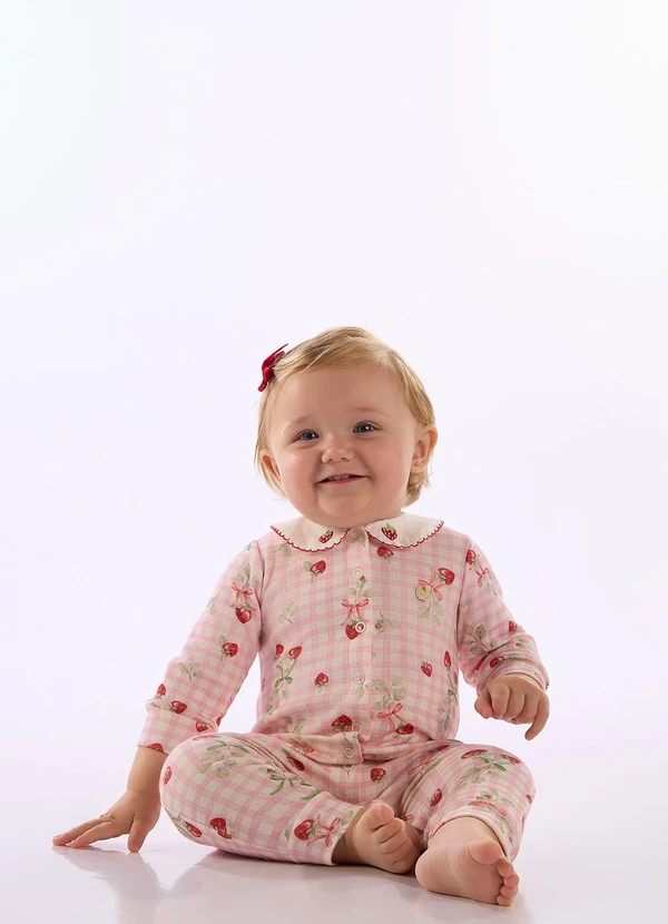 Up Baby - Macacão Estampado Digital Rosa