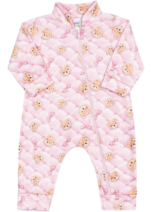 Outlet - Macacão Feminino Bear Rosa  - OUTLET