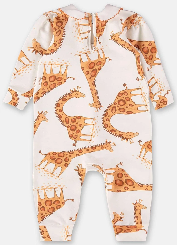 Up Baby - Macacão Girafinha Bebê Menina Bege 3