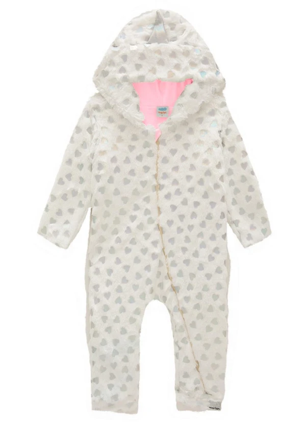 Marlan - Macacão Infantil em Pelo Coração Bege 2