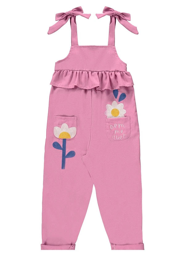 Três e Já - Macacão Infantil em Viscolinho Roxo 3