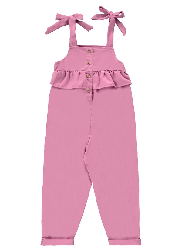 Três e Já - Macacão Infantil em Viscolinho Roxo 4