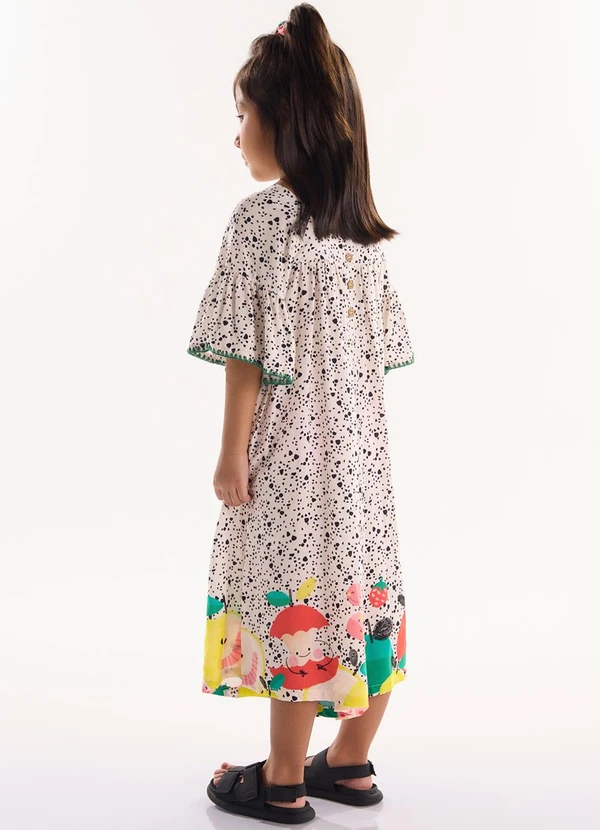 Três e Já - Macacão Infantil em Viscose Bege 2