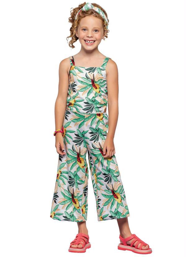 Nanai - Macacão Infantil Feminino Branco