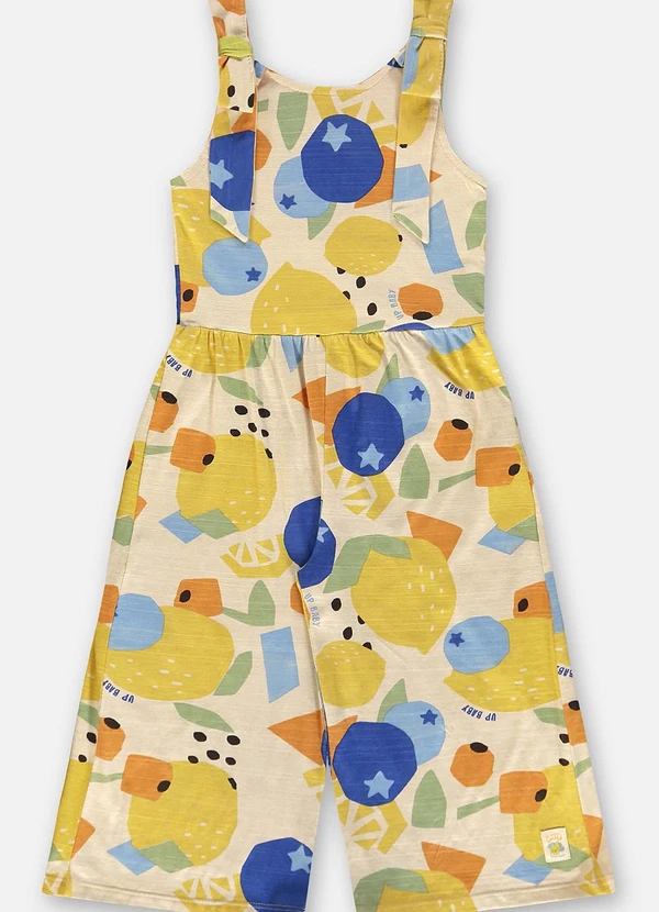 Up Baby - Macacão Infantil Finino Algodão Bege 3