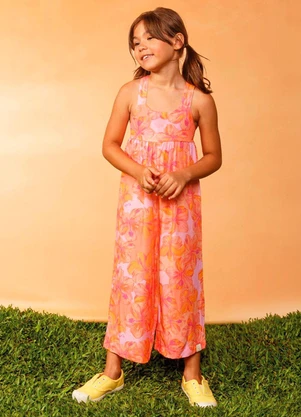 Bugbee - Macacão Infantil Hibiscus Rosa - BUGBEE