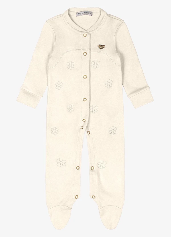 Trick Nick - Macacão Infantil Suedine Bege