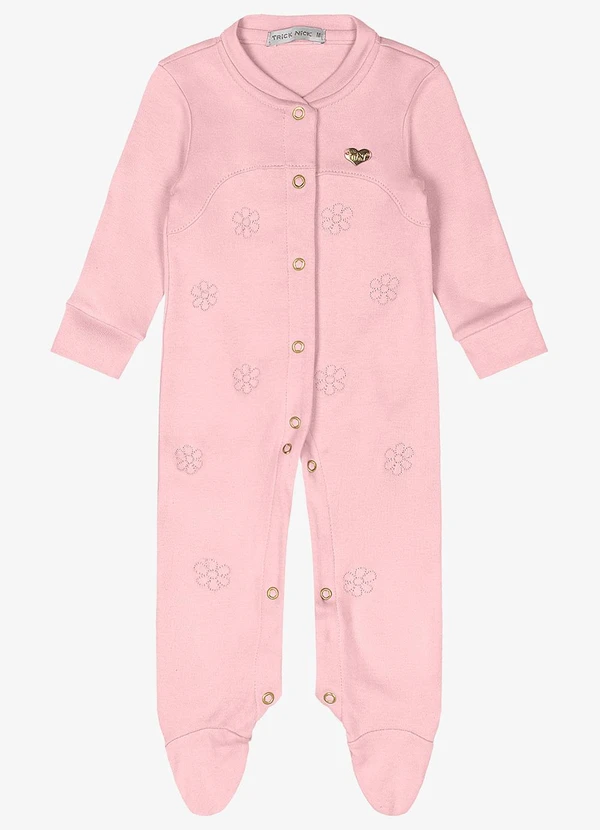 Trick Nick - Macacão Infantil Suedine Rosa