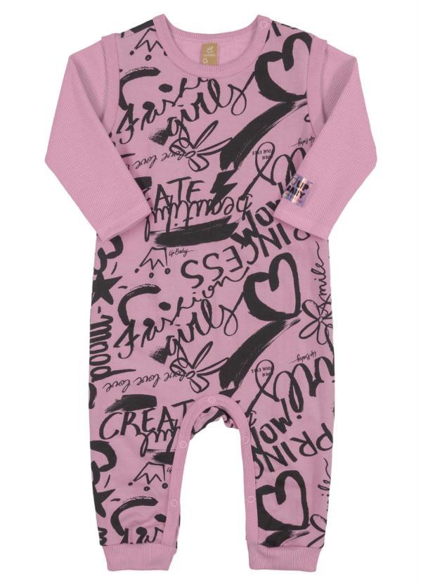 Up Baby - Macacão Inverno Bebê Rosa