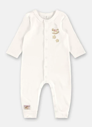 Up Baby - Macacão Longo para Bebê Unissex Branco - UP BABY