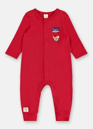 Up Baby - Macacão Longo para Bebê Unissex Vermelho - UP BABY