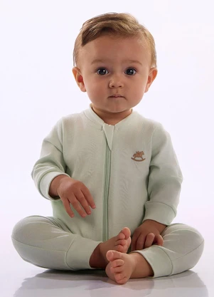 Up Baby - Macacão Manga Longa Bebê Verde - UP BABY