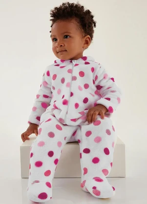 Up Baby - Macacão Manga Longa Ranco Branco - UP BABY