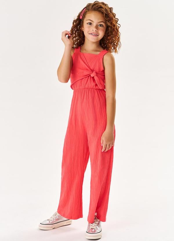 Cinti - Macacão Menina Laço Rosa